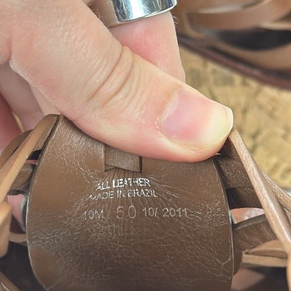 Tory Burch Killian Wedge Sandal Woven Leather Cork Platform Shoe Size 10 - Picture 12 of 16